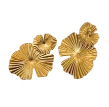 Golden Flower 18K Gold Plated Stainless Steel Earrings