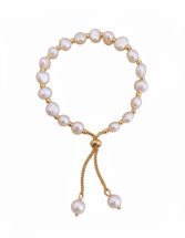 Luxe White  Pearl Beaded Bracelet