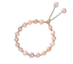 Luxe Pink Pearl Beaded Bracelet
