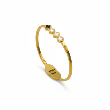 Aurora Clover Gem Bangles Gold Plated