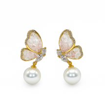 Luna Wing Pearl Earrings