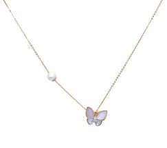 Butterfly Pearl Necklace